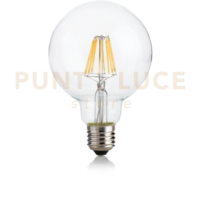 Ideal Lux Lampadina Attacco E27 In Vetro Globo Trasparente 8w 710 Lm 3000 Kd095 Ideal Lux Lampadina Attacco E27 In Vetro Globo Trasparente 8w 710 Lm 3000 Kd095