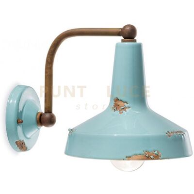 Ferroluce Applique Vintage Azzurro C1420(Via) Ferroluce Applique Vintage Azzurro C1420(Via)