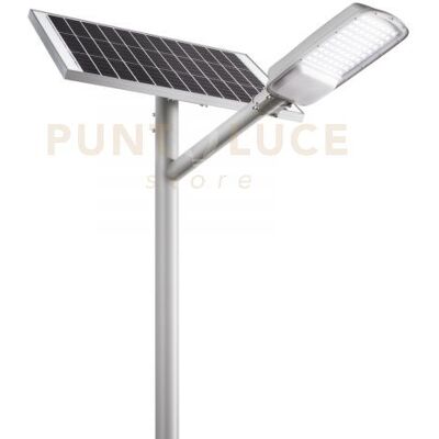 Intec Faro Solare Stradale Led Radius Silver 48w 2100lm 4000k Con Pannello Solare I... Intec Faro Solare Stradale Led Radius Silver 48w 2100lm 4000k Con Pannello Solare I...