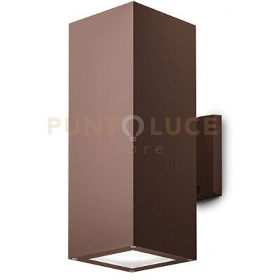 Gea luce Ges1018- Applique Rettangolare In Alluminio Colore Ruggine 2 Luci Attcco E27 ... Gea luce Ges1018- Applique Rettangolare In Alluminio Colore Ruggine 2 Luci Attcco E27 ...