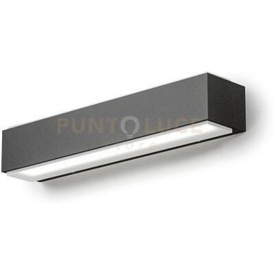 Gea luce Ges963- Applique Led 4000k 856lm 20w Alluminio Ip65 Grigio Antracite 36cm Gea luce Ges963- Applique Led 4000k 856lm 20w Alluminio Ip65 Grigio Antracite 36cm