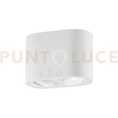 Intec Plafoniera Town Bianca Tonda 2 Luci Attacco Gu10 17,8x9,6x12,5cm Intec Plafoniera Town Bianca Tonda 2 Luci Attacco Gu10 17,8x9,6x12,5cm