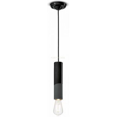 Ferroluce Sospensione Cilindro Stretto Pi Nero Carbone C2500(Nec) Ferroluce Sospensione Cilindro Stretto Pi Nero Carbone C2500(Nec)