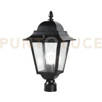 Intec Testa Palo Lanterna Roma Nera Con Cassa Di Connessione Ip44 1 Luce Attacco E2... Intec Testa Palo Lanterna Roma Nera Con Cassa Di Connessione Ip44 1 Luce Attacco E2...