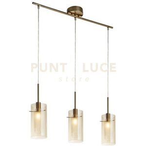 Searchlight Duo Iii 3lt Bar Pendant - Metallo Bronzo E Bicchiere Da Champagne Searchlight Duo Iii 3lt Bar Pendant - Metallo Bronzo E Bicchiere Da Champagne