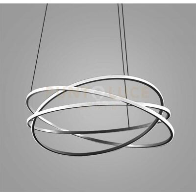 Gea luce Atia S/g - Lampadario A Sospensione Nero A Led D.100cm 3000k 9300lm120w Dimme... Gea luce Atia S/g - Lampadario A Sospensione Nero A Led D.100cm 3000k 9300lm120w Dimme...