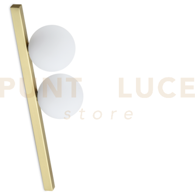 Ideal Lux Binomio 2 Luce Globo da Soffitto in Ottone - Lampada da soffitto Ideal Lux Binomio 2 Luce Globo da Soffitto in Ottone - Lampada da soffitto