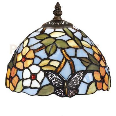 Perenz Illumina Paralume Tiffany D.20cm Butterfly In Vetro Perenz Illumina Paralume Tiffany D.20cm Butterfly In Vetro