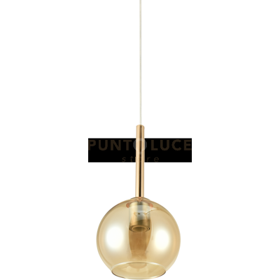 Sikrea Infinity-G A Sospensione 1 Luce Struttura In Metallo Oro Chiaro Con Vetro Amb... Sikrea Infinity-G A Sospensione 1 Luce Struttura In Metallo Oro Chiaro Con Vetro Amb...