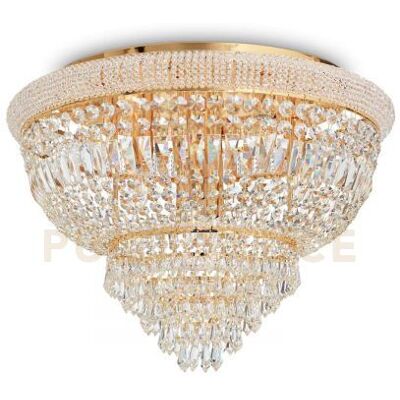Ideal Lux Dubai 24 Luci Lampadario Dorato - Illuminazione Interna Ideal Lux Dubai 24 Luci Lampadario Dorato - Illuminazione Interna