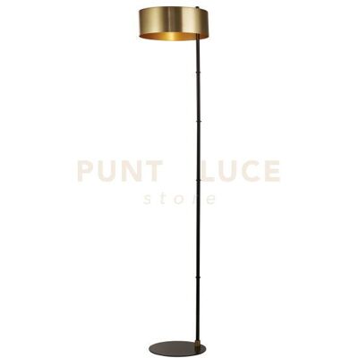 Lampada da terra Knox Searchlight - Metallo, Nero, Oro - E27 Lampada da terra Knox Searchlight - Metallo, Nero, Oro - E27