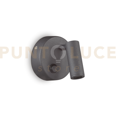 Proiettore da Parete LED Rotondo Ideal Lux Page - Nero - 3W - Illuminazione Moderna Proiettore da Parete LED Rotondo Ideal Lux Page - Nero - 3W - Illuminazione Moderna