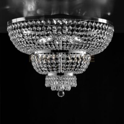 Bonetti Illumina - Lampada a soffitto in cristallo e cromo 8 luci Bonetti Illumina - Lampada a soffitto in cristallo e cromo 8 luci