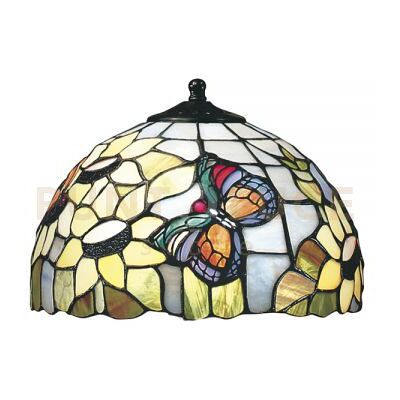 Perenz Illumina Solo Paralume In Vetro Tiffany Decorato D.26cm Collezione Sunflower Perenz Illumina Solo Paralume In Vetro Tiffany Decorato D.26cm Collezione Sunflower