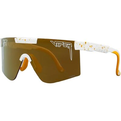 Pit Viper Occhiali Da Sole Polarizzati The Bel Air Original Wide White Splatter HDPV Polarized Gold/CAT3 Pit Viper Occhiali Da Sole Polarizzati The Bel Air Original Wide White Splatter HDPV Polarized Gold/CAT3