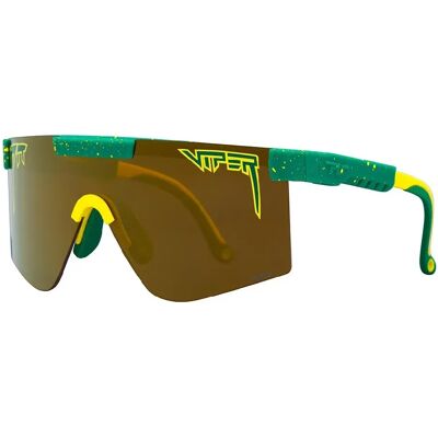 Pit Viper Occhiali Da Sole Polarizzati The Straya Original Wide Blue Splatter HDPV Polarized Gold/CAT3 Pit Viper Occhiali Da Sole Polarizzati The Straya Original Wide Blue Splatter HDPV Polarized Gold/CAT3