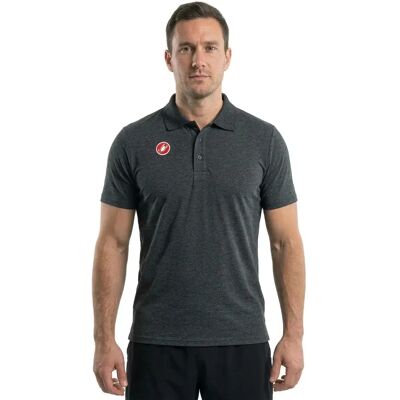 Castelli Polo A Maniche Corte Race Day Grey Melange Castelli Polo A Maniche Corte Race Day Grey Melange