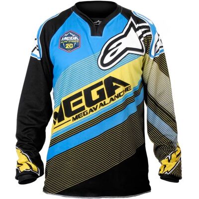 Alpinestars Bicycle Maglietta A Maniche Lunghe Team Ucc Megavalanche Cyan / Black / Yellow Alpinestars Bicycle Maglietta A Maniche Lunghe Team Ucc Megavalanche Cyan / Black / Yellow