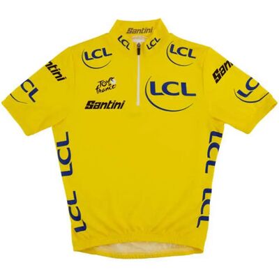Santini Maglia A Maniche Corte Tour De France Gpm Leader Yellow 5 Anni Santini Maglia A Maniche Corte Tour De France Gpm Leader Yellow 5 Anni