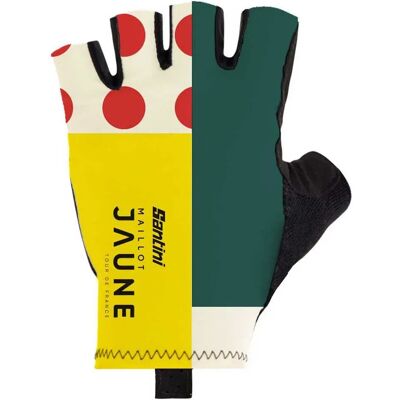 Santini Guanti Corti Combo Tour De France Official General Leader Print Santini Guanti Corti Combo Tour De France Official General Leader Print