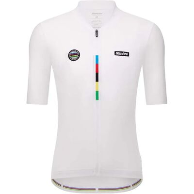 Santini - UCI World Champion Jersey - White - M Slim - Cycling Jersey Santini - UCI World Champion Jersey - White - M Slim - Cycling Jersey