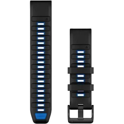 Garmin Cinturino In Silicone Quickfit 22 Mm Black / Pilot Blue One Size Garmin Cinturino In Silicone Quickfit 22 Mm Black / Pilot Blue One Size