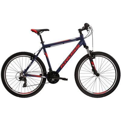 Kross Bicicletta Da Mtb Hexagon 1.0 26´´ Navy Blue / Red / Silver Matt Kross Bicicletta Da Mtb Hexagon 1.0 26´´ Navy Blue / Red / Silver Matt