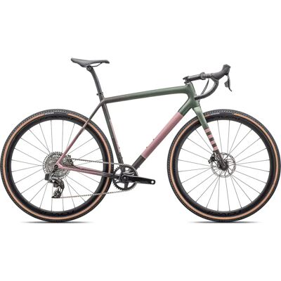 Specialized Bicicletta Da Gravel Crux Expert Rival Xplr Etap Axs 2025 Satin Cypress Metallic / Doppio/Dusky Pink / Champagne Specialized Bicicletta Da Gravel Crux Expert Rival Xplr Etap Axs 2025 Satin Cypress Metallic / Doppio/Dusky Pink / Champagne