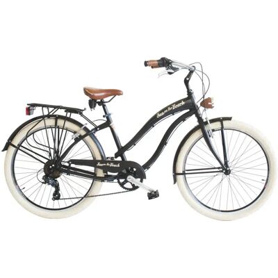 Via Veneto Bicicletta Sun On The Beach Lady 26´´ Shimano Tx30 Black Mat Via Veneto Bicicletta Sun On The Beach Lady 26´´ Shimano Tx30 Black Mat