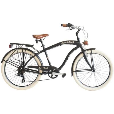Via Veneto Bicicletta Sun On The Beach Man 26´´ Shimano Tx30 Black Mat Via Veneto Bicicletta Sun On The Beach Man 26´´ Shimano Tx30 Black Mat