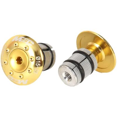 Tappi Manubrio MSC - Anodizzato oro, alluminio 7075T6, 29g Tappi Manubrio MSC - Anodizzato oro, alluminio 7075T6, 29g