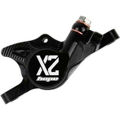Freno a disco Hope Tech 4 X2 - Nero/Arancione - Senza Disco Freno a disco Hope Tech 4 X2 - Nero/Arancione - Senza Disco