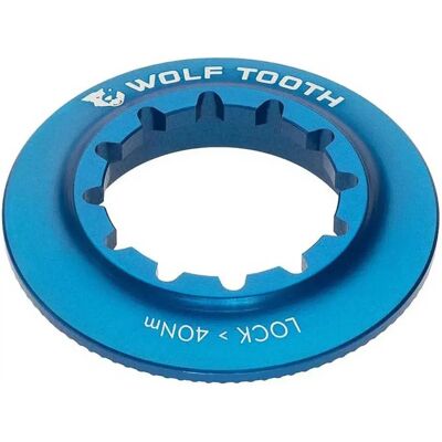 Anello di blocco del rotore Centrelock blu Wolf Tooth - Componente bici Anello di blocco del rotore Centrelock blu Wolf Tooth - Componente bici