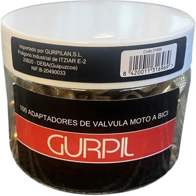Gurpil Adattatore Per Valvola 100 Unità Gold Gurpil Adattatore Per Valvola 100 Unità Gold