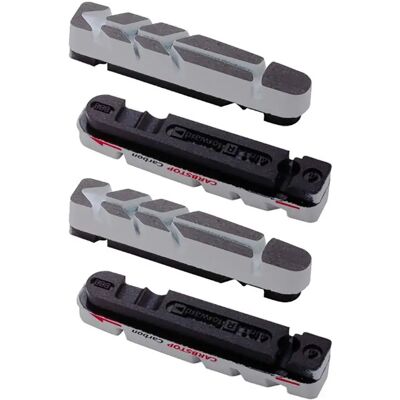 Bbb Pattini Freno Per Cerchio Carbstop 2 Paia White / Grey Bbb Pattini Freno Per Cerchio Carbstop 2 Paia White / Grey