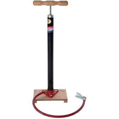 Pompa per bicicletta Jumbo con base in legno - Valvola Dunlop Pompa per bicicletta Jumbo con base in legno - Valvola Dunlop