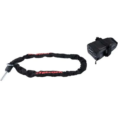 Trelock Lucchetto A Catena Zr 355 With Saddle Bag Black / Black Trelock Lucchetto A Catena Zr 355 With Saddle Bag Black / Black