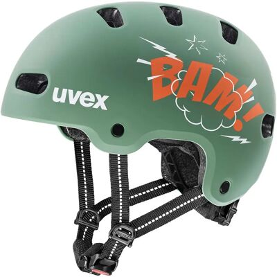 Uvex Casco Junior Kid Style Bam Moss Green / Papaya Matt Uvex Casco Junior Kid Style Bam Moss Green / Papaya Matt
