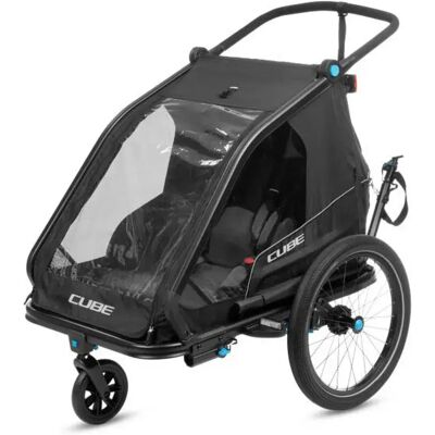 Cube Rimorchio Per Bicicletta Double Cmpt Black Cube Rimorchio Per Bicicletta Double Cmpt Black