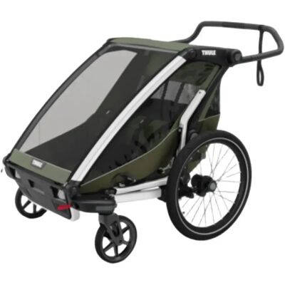 Thule Rimorchio Per Bicicletta Chariot Lite Double Vintage Green Thule Rimorchio Per Bicicletta Chariot Lite Double Vintage Green