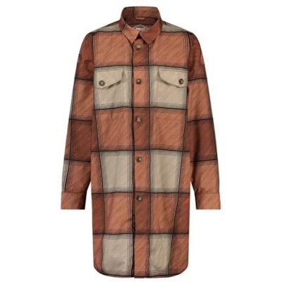 Agu Camicia A Maniche Lunghe Oversized Rain Cinnabar Check Agu Camicia A Maniche Lunghe Oversized Rain Cinnabar Check