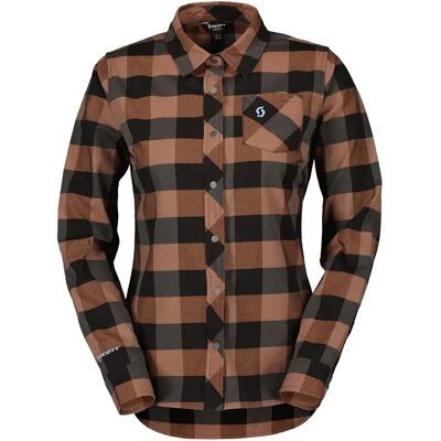Scott Camicia A Maniche Lunghe Trail Flow Check Rose Beige / Black Scott Camicia A Maniche Lunghe Trail Flow Check Rose Beige / Black