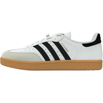 Adidas Scarpe Velosamba Leather Ftwr White / Core Black / Gold Met Adidas Scarpe Velosamba Leather Ftwr White / Core Black / Gold Met