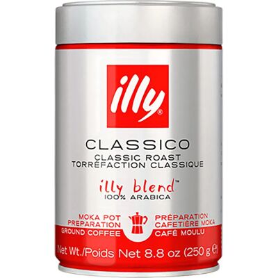 Illy Caffè Macinato Classico Arabica Torrefaction Moka 250g Brown One Size Illy Caffè Macinato Classico Arabica Torrefaction Moka 250g Brown One Size