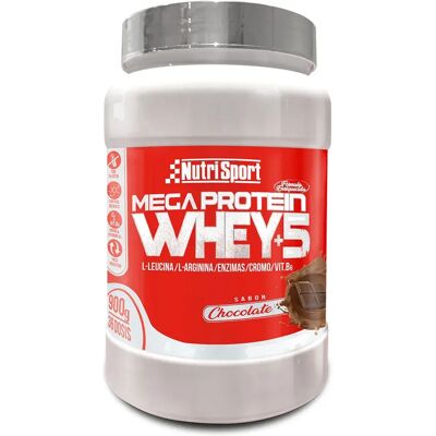 Nutrisport Mega Protein 5 Whey Cioccolato 900 g - Integratore Alimentare Nutrisport Mega Protein 5 Whey Cioccolato 900 g - Integratore Alimentare