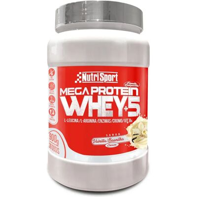 Nutrisport Mega Proteina 5 Siero di Latte Vaniglia 900 g - Polvere di Proteine Nutrisport Mega Proteina 5 Siero di Latte Vaniglia 900 g - Polvere di Proteine
