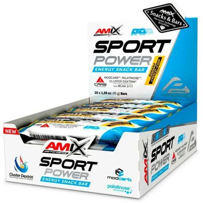 Amix Scatola Di Barrette Energetiche Sport Power Banana E Cioccolato 5g 20 Unità Amix Scatola Di Barrette Energetiche Sport Power Banana E Cioccolato 5g 20 Unità