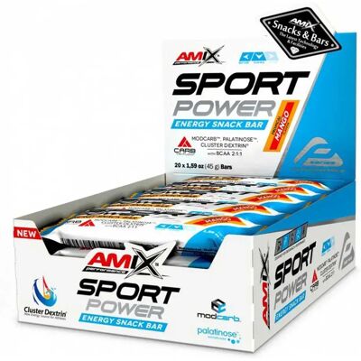 Amix Scatola Di Barrette Energetiche Sport Power Mango 5g 20 Unità Blue Amix Scatola Di Barrette Energetiche Sport Power Mango 5g 20 Unità Blue