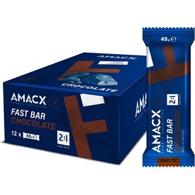 Amacx - Fast Bar - Cioccolato - 12x45g - Barretta energetica Amacx - Fast Bar - Cioccolato - 12x45g - Barretta energetica