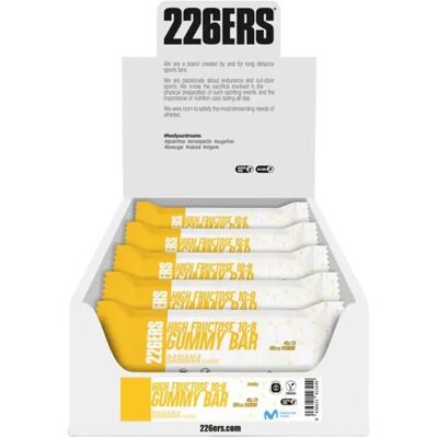 226ers Scatola Di Barrette Energetiche Gommose High Fructose Banana 60g 2 Unità Banana 226ers Scatola Di Barrette Energetiche Gommose High Fructose Banana 60g 2 Unità Banana